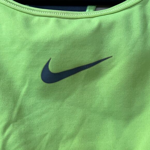 NIKE PRO Victory Compression Sports Bra Neon Yellow Women’s Size Small - Picture 3 of 6
